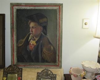 Pawley framed painting of young boy