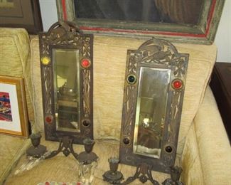 Pawley pair of candle sconces