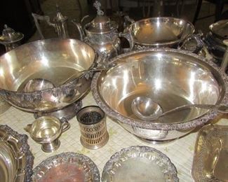 Pawley plated punch bowl