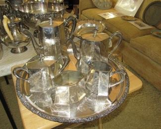 Pawley silverplate tea set 