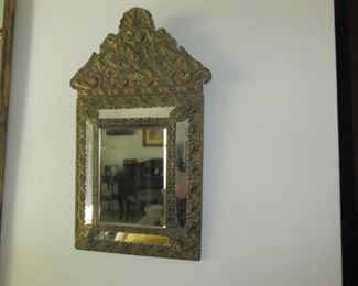 Pawley framed mirror in brass