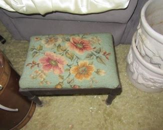 Pawley needlepoint stool
