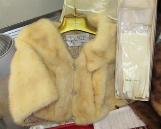 Pawley blonde fur coat with rs buttons