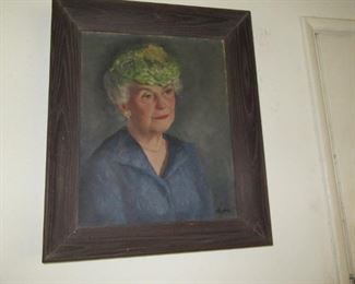 Pawley vintage painting of middle age lady