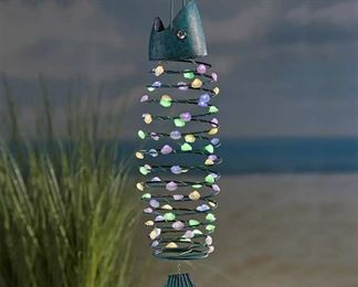 solar fish garden art