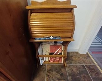 Bread box/cook book holder