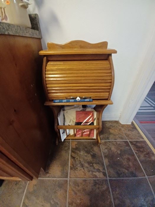 Bread box/cook book holder