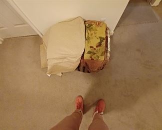 This ottoman  has 3 different  covering choices 