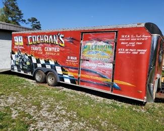 8x24 Enclosed trailer with storage, 2 axle, power with generator 