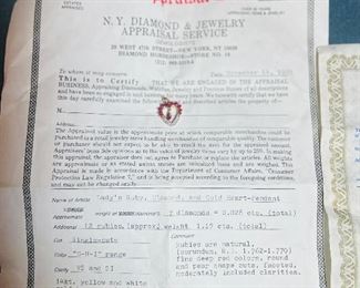 Ruby & Diamond Necklace Pendant set in 14kt Gold with Apprasial 