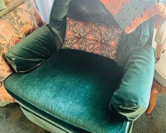 Upholstered Teal Chair 