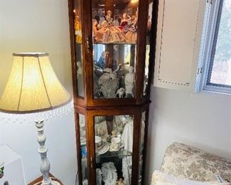 Lighted Corner Cabinet 