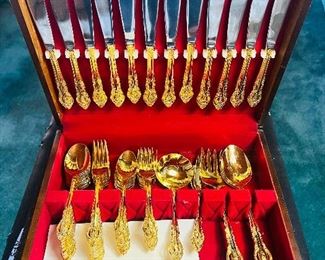 Gold Plated Flatware Set 