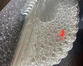 Dailey and button pattern Fenton trinket trays/serving set. 