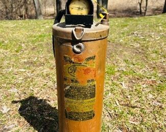 Antique copper, fire extinguisher, pyrene