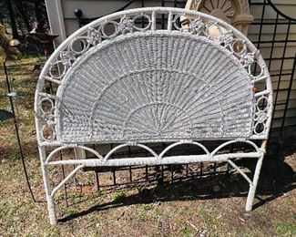 Wicker headboard