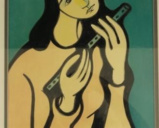 Hagop, Portrait of a Woman Playing Flute