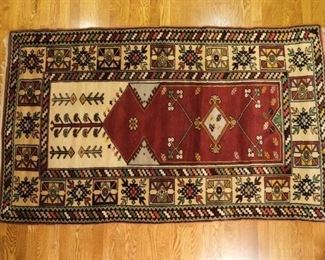 Vintage Malas, Turkey,  Hand Woven Wool Rug