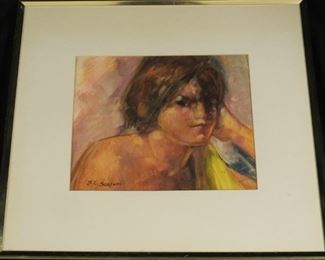 F. C Scafuri, Petile Puella IV, Oil on Paper