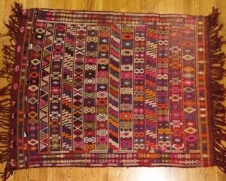 Extremely Colorful Hand Woven Rug