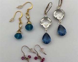 Fashion Rhinestone Earrings Including Sterling