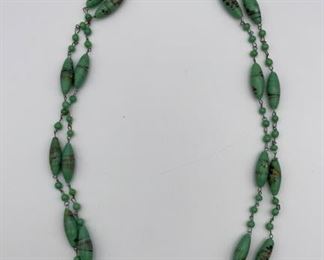 40 Inch Art Glass Murano Beaded Necklace