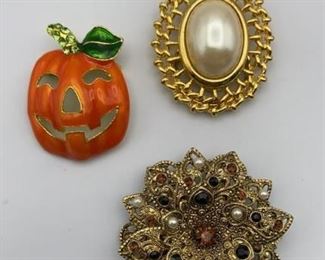 Pin Brooch Scarf Clip Lot Halloween W Germany