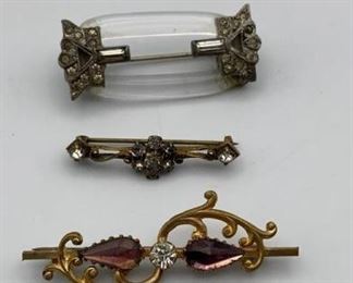 Vintage Pin Brooch Rhinestone Lot