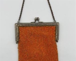 Victorian Glass Beaded Purse Art Deco Cocktail