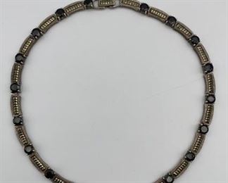 Sterling 925 Marcasite Choker Necklace