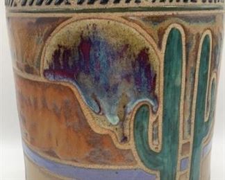 Cathra-Anne Barker Studio Art Pottery Vase