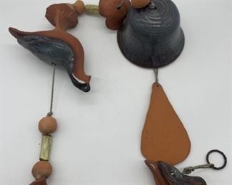 Ceramic Bird Pottery Wind Chime 4’