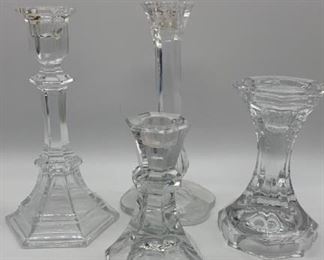 Glass Candlesticks (4)