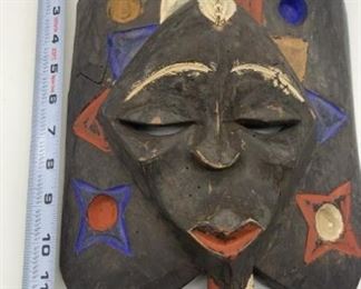 African Hand Carved Wooden Ceremonial Mask