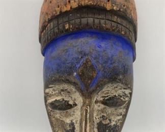 African Ceremonial Tribal Mask  Hand Carved/Paint