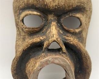 African Hand Made Ceramic Tribal Ceremonial Mask
