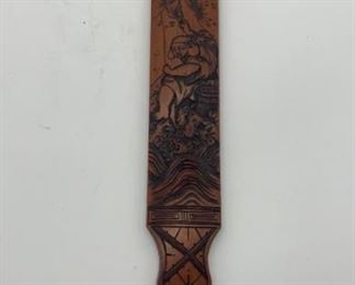 Japanese Carved Wooden Paddle