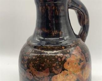 Artist Signed Japanese Ceramic Stoneware Pitcher