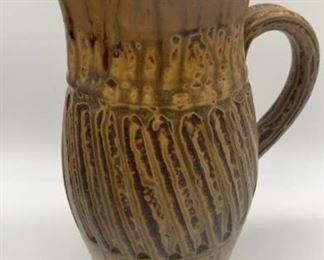 Artist Signed Ceramic Pottery Pitcher