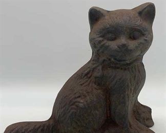 Antique Cast Iron Cat Doorstop