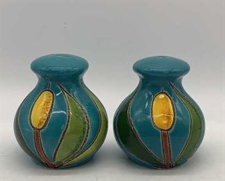 Signed Ceramic Floral S/P Shakers