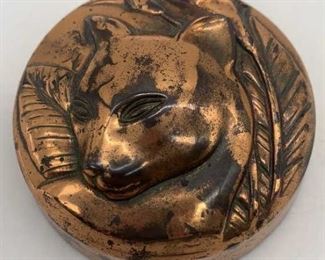 Art Deco Copper Tone Copper Paperweight