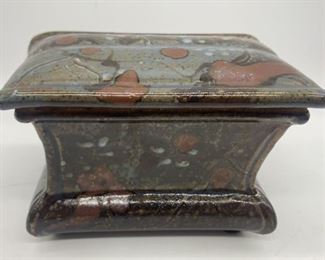 John Glick Plum Tree Pottery Lidded Ceramic Box