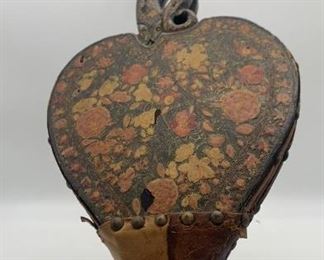 Antique Brass & Wood Fireplace Bellow