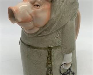 Schafer & Vater Pig Monk Ceramic Pitcher