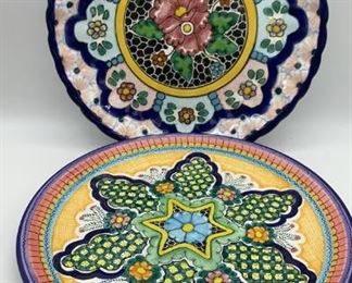 Handmade Mexican Ceramic Colorful Plates