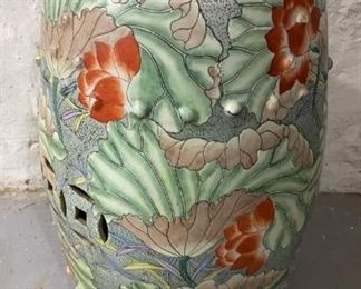Asian Ceramic Garden Stool 19 inches tall