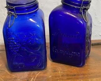 Italian Cobalt Canisters