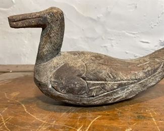 Primitive Carved Wood Duck