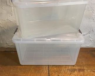 Plastic Storage Totes (2)